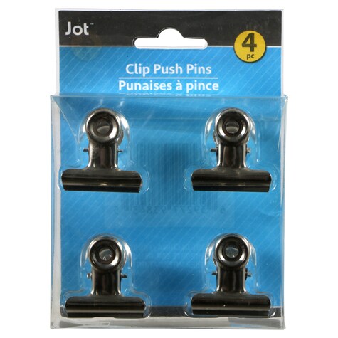 Bulk Jot Metal Clip Push Pins, 4ct. Packs Dollar Tree