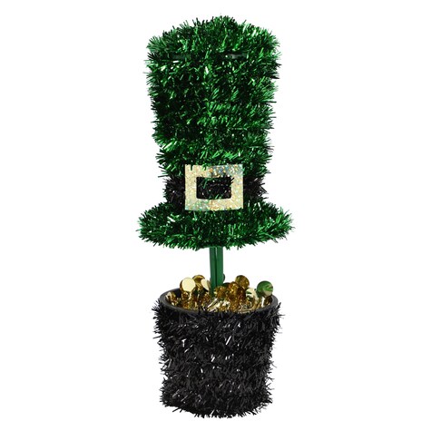 View Green Tinsel Leprechaun Hat Table