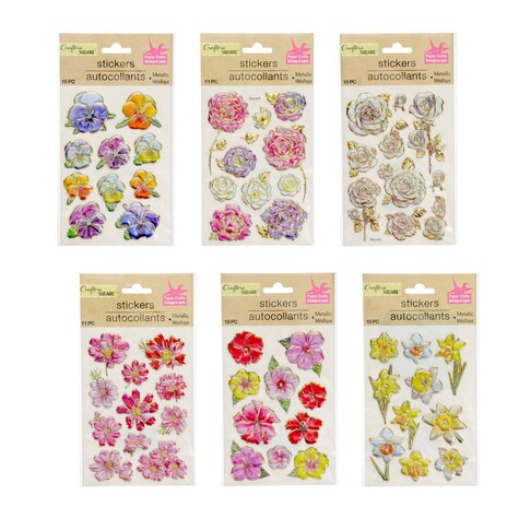 View Crafter's Square Puffy Floral Stickers