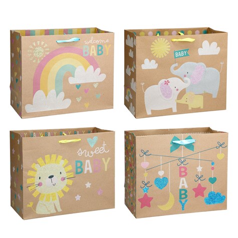 View Assorted Large Baby Gift Bags,
