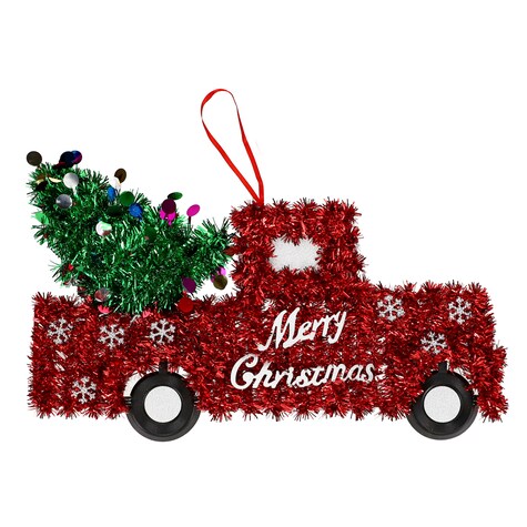 Bulk Christmas Tinsel Truck Wall Decorations 8 25 In Dollar Tree