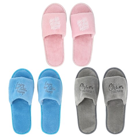 View Charming Sentiment Polyester Slippers