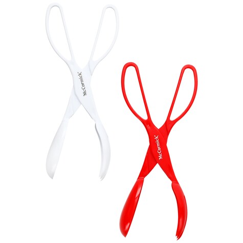 View McCormick Red Plastic Salad Tongs,