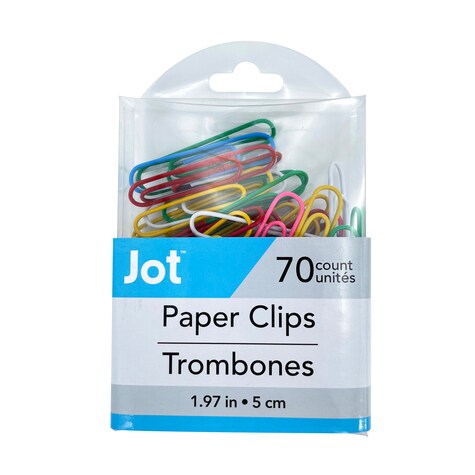 View Jot Multicolor PlasticCoated Paper Clips,