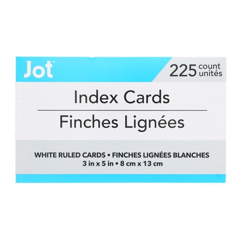 View Jot White Ruled Index Cards,