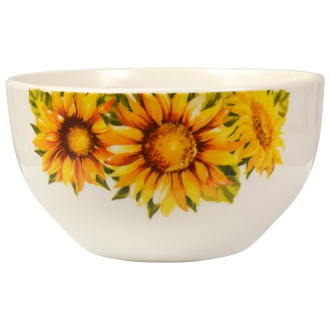 Bulk Royal Norfolk Sunflower Stoneware Bowls, 5.5 in. Dollar Tree