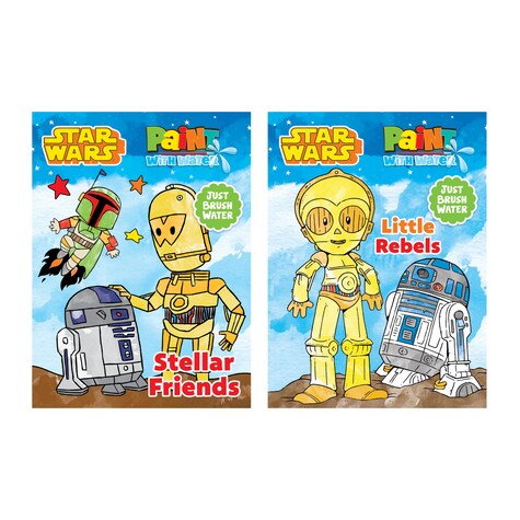 Disney Star Wars Paint with Water Coloring Books | Dollar Tree
