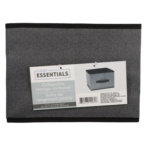 View Essentials Heather Gray Collapsible Storage