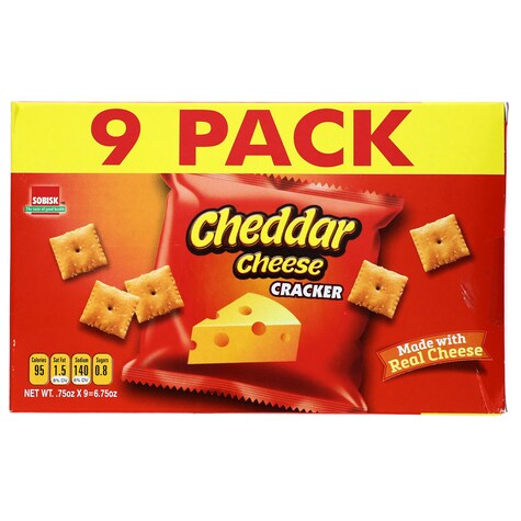 View Sobisk Cheddar Cheese Crackers, 9pack,