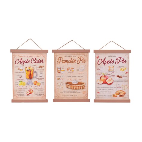 View Rustic Fall Treats Recipe Signs,