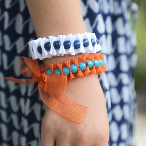 Beaded Ruffle Bracelets