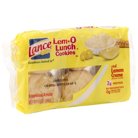 Bulk Lance LemO Lunch Cookies, 6ct. Boxes Dollar Tree