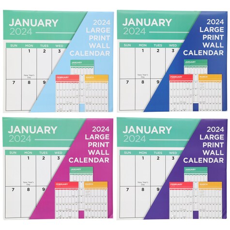 View 2024 Large Print Wall Calendar,