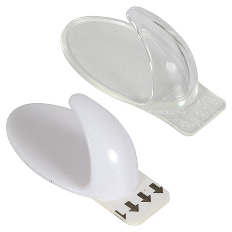 Bulk White Plastic Removable Wall Hooks, 2 lbs. Dollar Tree