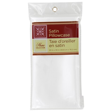 Bulk Home Collection White Satin Pillowcases 20x30 In Dollar Tree