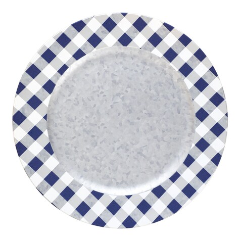 View Galvanized Buffalo Check Charger Plate,