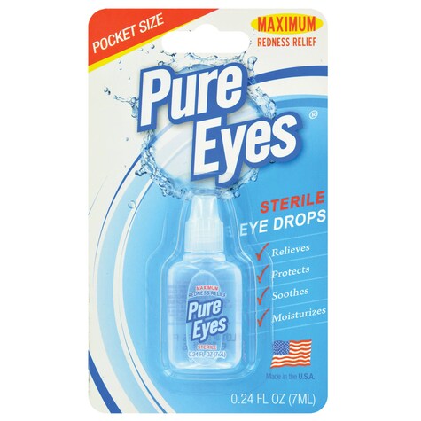 Pure Eyes Sterile Eye Drops 24 Oz Bottles - 