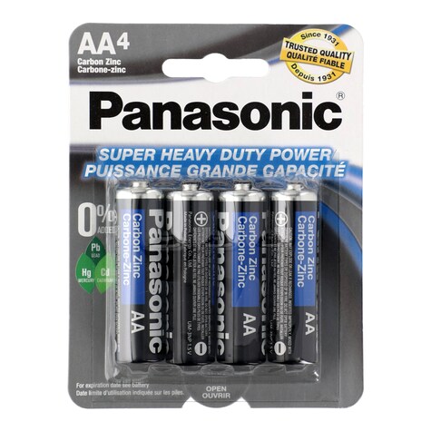 View Panasonic AA Batteries, 4ct. Packs