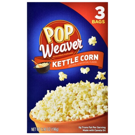 Bulk Pop Weaver Kettle Corn Microwave Popcorn, 3ct. Boxes Dollar Tree