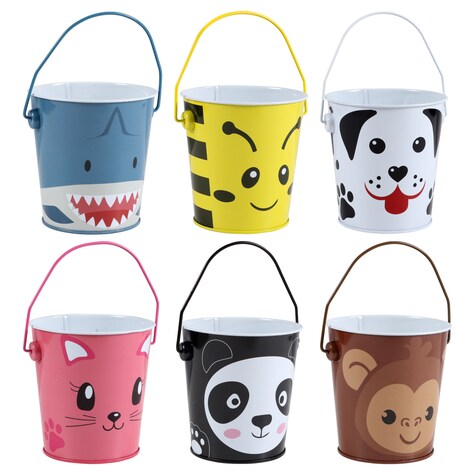 View Animal Tin Pails, 4x4x4.625 in.