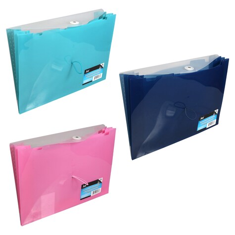 Jot 3Pocket Expanding File Organizers with Elastic Closures, 13.4x9.65