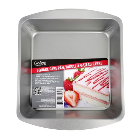 Cooking Concepts Square Tin Cake Pans, 7.625x7.625x2in. Dollar Tree