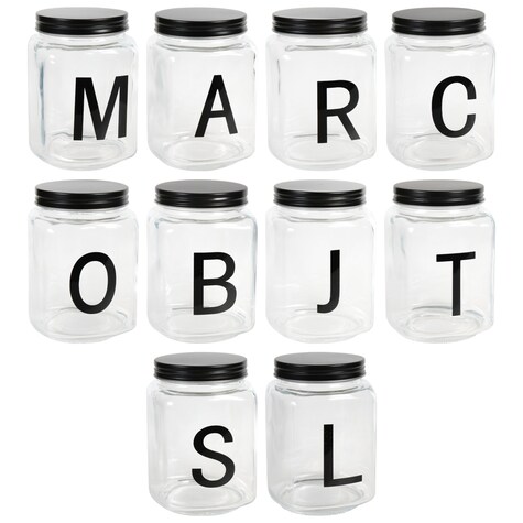 View Monogramed Decorative Glass Jars