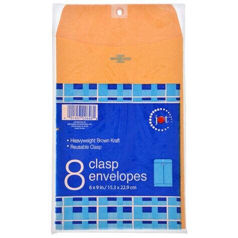 View Jot Clasp Envelopes, 6x9", 8ct.