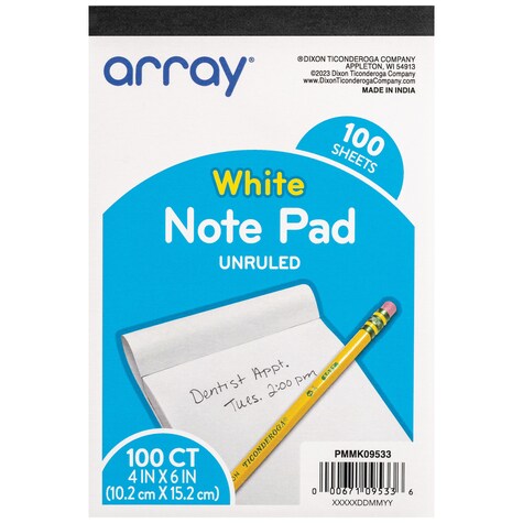 View 4x6in. Notepads with White Paper