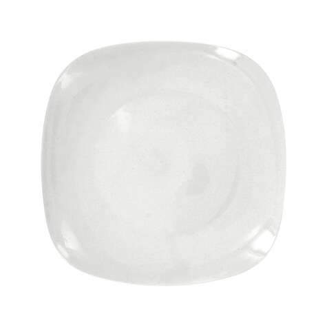 View White Square Ceramic Side Plates,