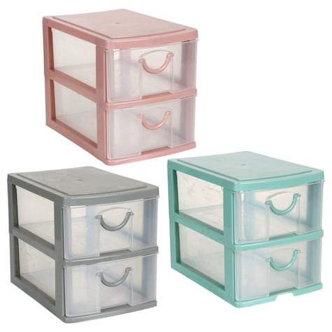 Bulk 2 Tiered Mini Organizers With Drawers 5x3 5x4 In Dollar Tree
