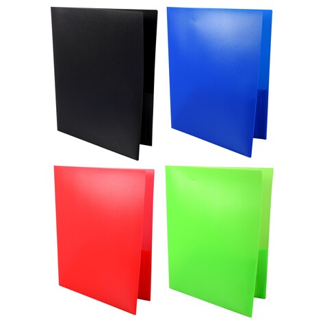 Bulk Jot 2 Pocket Poly File Folders Dollar Tree