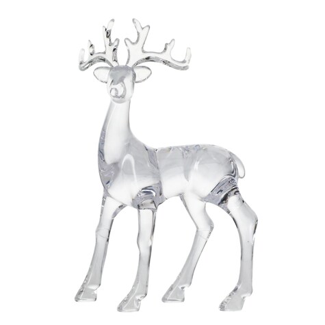 View Christmas House Clear Plastic Reindeer,