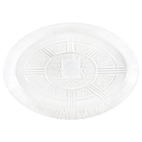 View Plastic Oval CrystalCut Platters