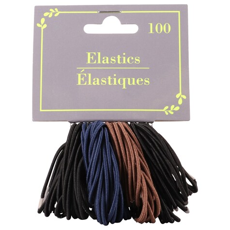 View Assorted Neutral Elastic Ponytail Holders,