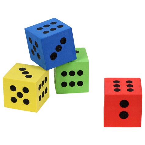 View Colored Foam Dice, 1.875x1.875x1.875 in.