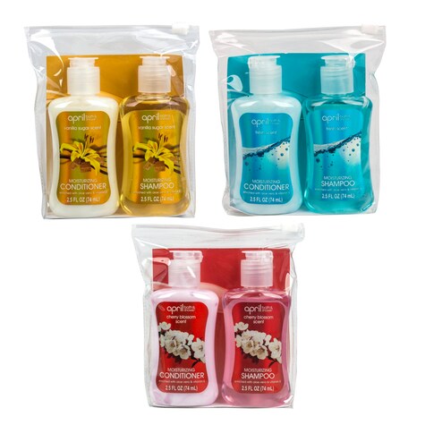 Bulk April Bath & Shower TravelSize Shampoo and Conditioner, 2ct