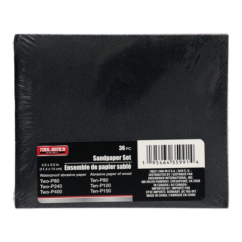 View Tool Bench Hardware Sandpaper, 36ct.