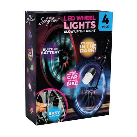 Skylar MotionActivated LED Wheel Lights, 4 ct. Dollar Tree