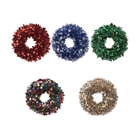 View Tinsel Wreath, 18 in.