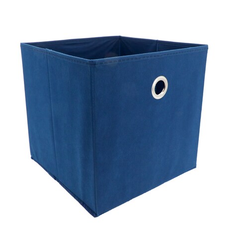 View Collapsible Navy Storage Cube, 10x10in.