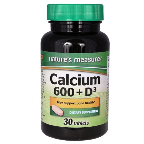 Natures Measure Calcium And Vitamin D 3 Tablets 30 Ct Bottles