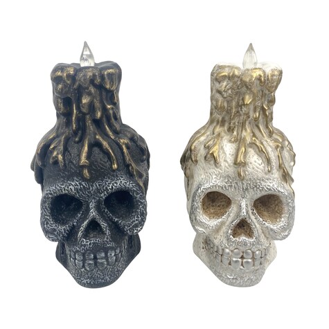 View Flameless LED Skull Candle, 4.5