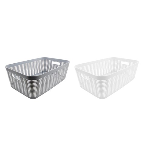 View Large Plastic Woven Storage Baskets,