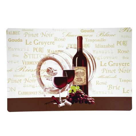 View Home Collection Wine Vinyl Placemats,