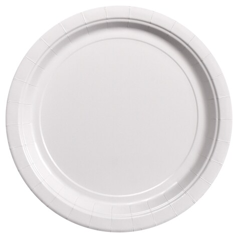 Bulk White Paper 9in. Party Plates, 20ct. Packs Dollar Tree