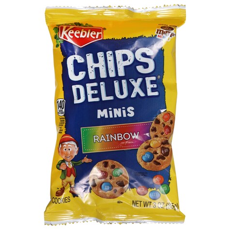 Bulk Keebler Chips Deluxe Minis Rainbow M&M's Cookies, 3oz. Bags