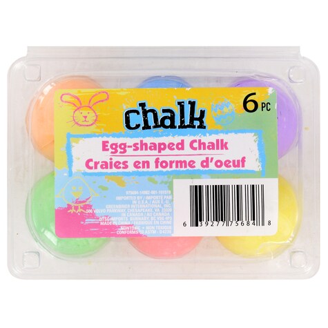 Bulk EggShaped Chalk, 6ct. Packs Dollar Tree