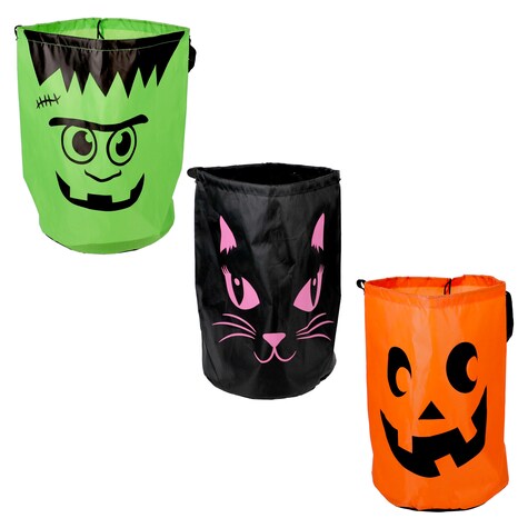 View Halloween Printed Drawstring Bags, 18.5x12.125