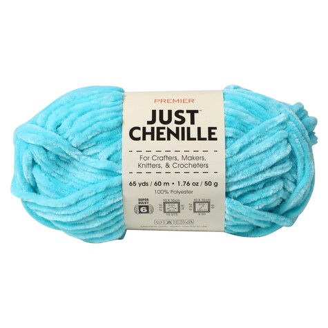 View Premier Just Chenille Yarn Aqua,